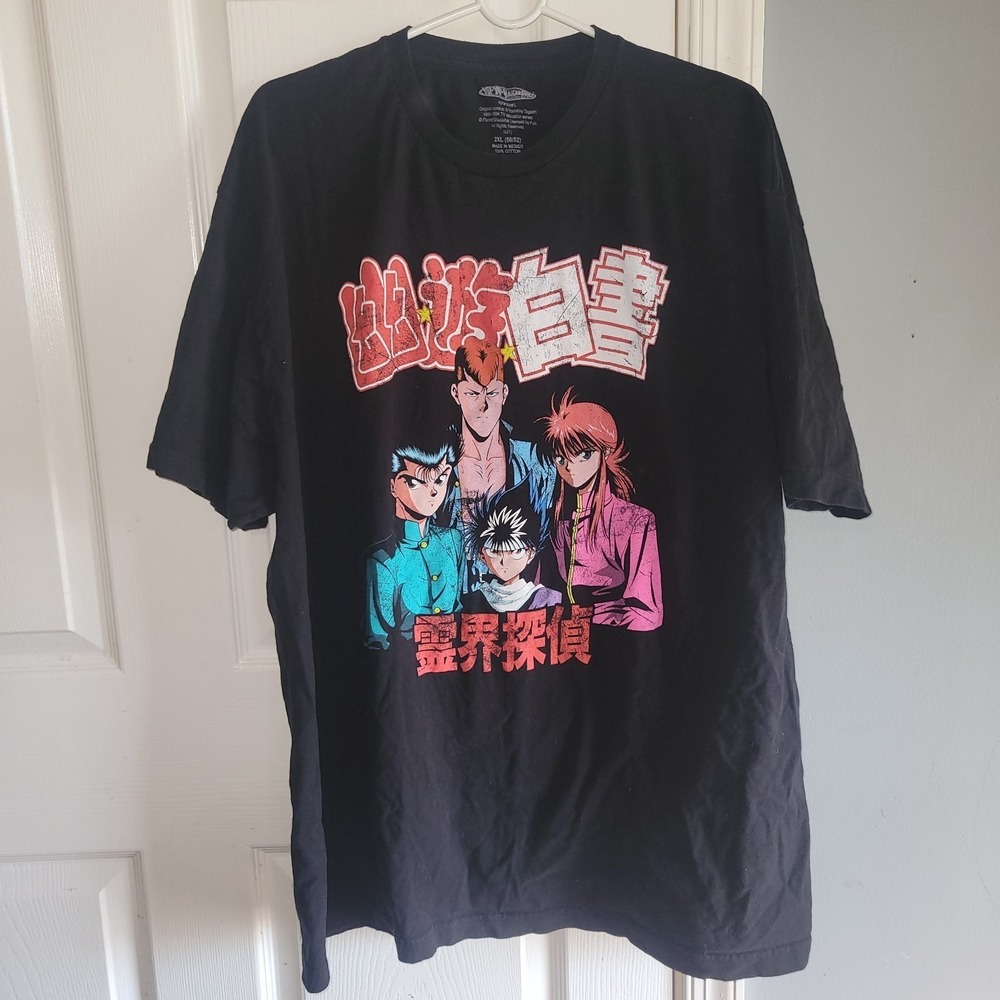Yu Yu Hakusho Ghost Files Black T-Shirt Funimation Size 2XL